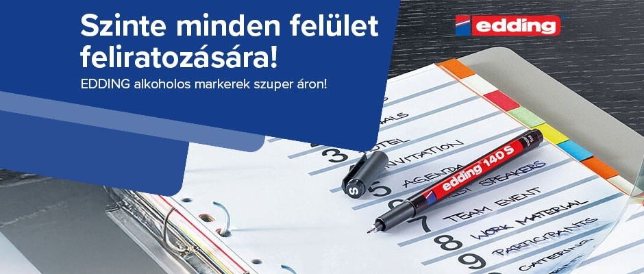 Vásároljon EDDING alkoholos markereket akár 29% kedvezménnyel!