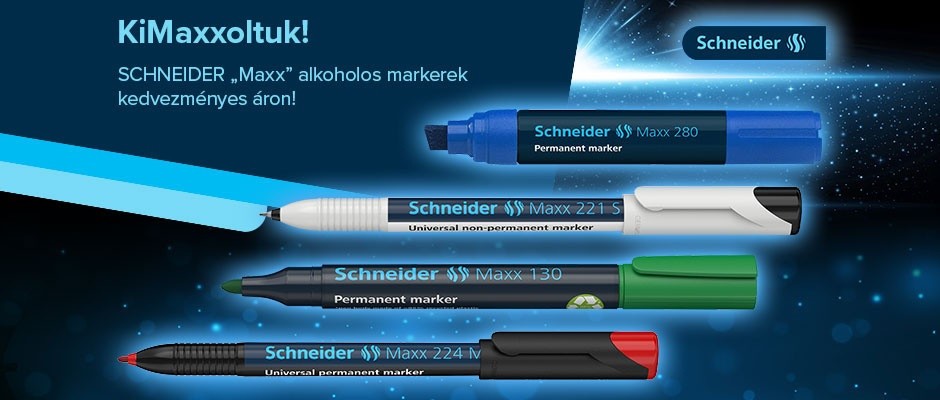Vásároljon SCHNEIDER „Maxx” alkoholos markerek kedvezményes áron!