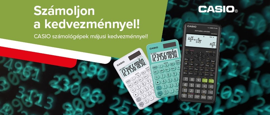 CASIO számológépek májusi kedvezménnyel!