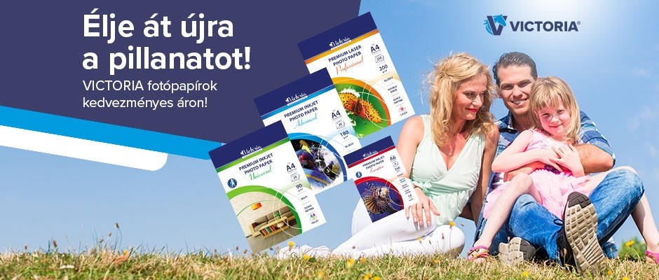 Vásároljon VICTORIA fotópapírokat akár 25% kedvezménnyel!
