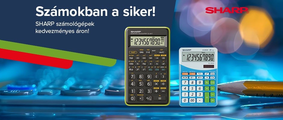 Vásároljon SHARP számológépeket akár 22% kedvezménnyel!