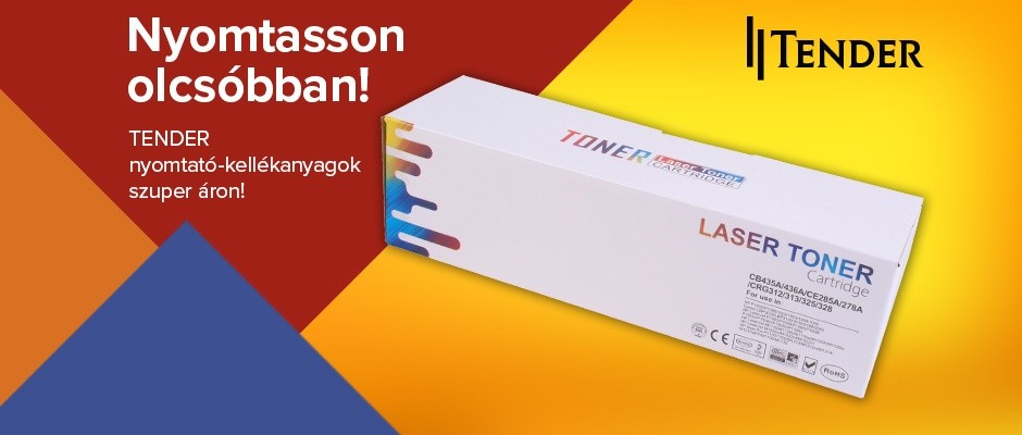 Vásároljon TENDER nyomtató-kellékanyagokat akár 45% kedvezménnyel!