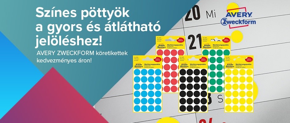 Vásároljon AVERY ZWECKFORM köretiketteket 15%-os kedvezménnyel!