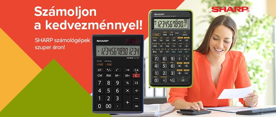 Vásároljon SHARP számológépeket akár 19% kedvezménnyel!