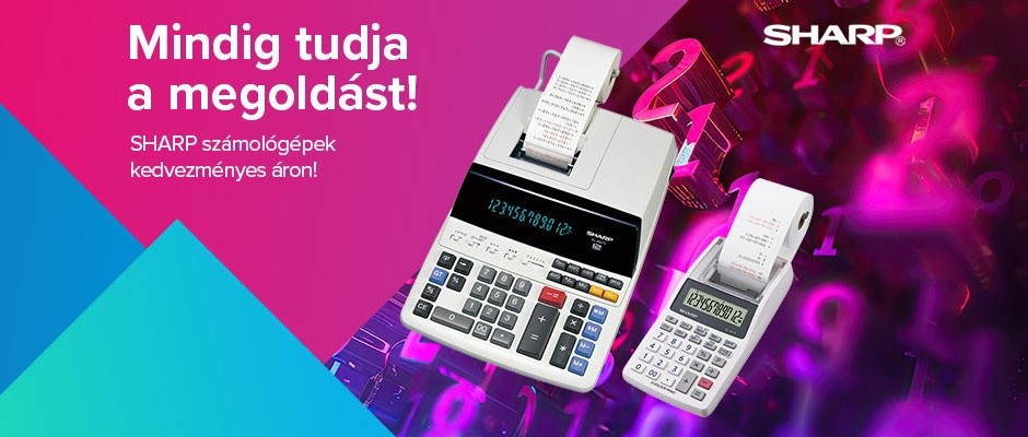 Vásároljon SHARP számológépet most akár 15% kedvezménnyel!