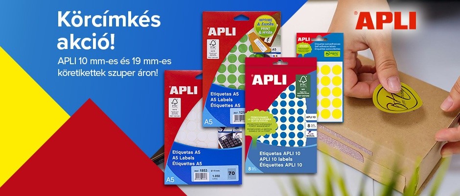 APLI 10mm-es és 19 mm-es köretikettek szuper áron!