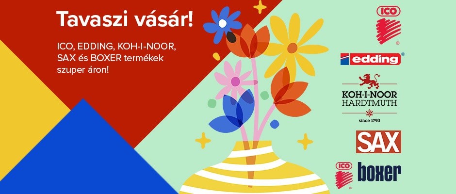 ICO, EDDING, KOH-I-NOOR, SAX és BOXER termékek szuper áron!